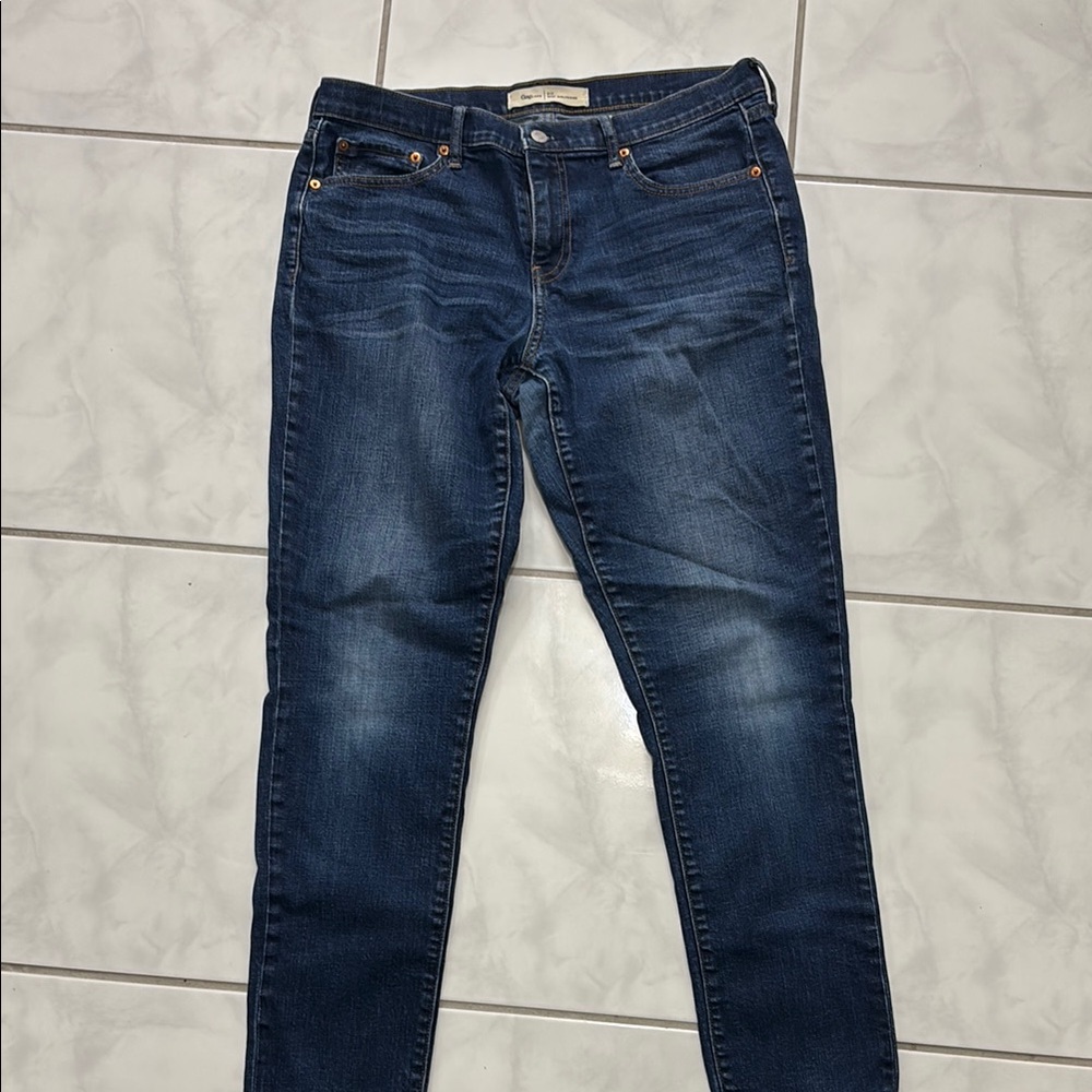 GAP Blue Straight Leg Girlfriend Jeans